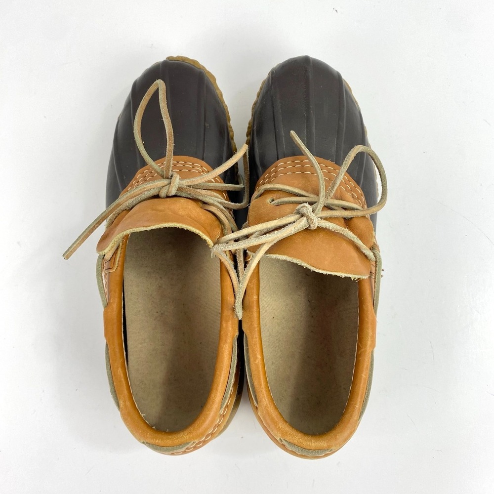 LL Bean Maine Hunting Shoe Womens 6 Brown Flats Waterproof Loafers Slip On Excl. - Picture 6 of 7